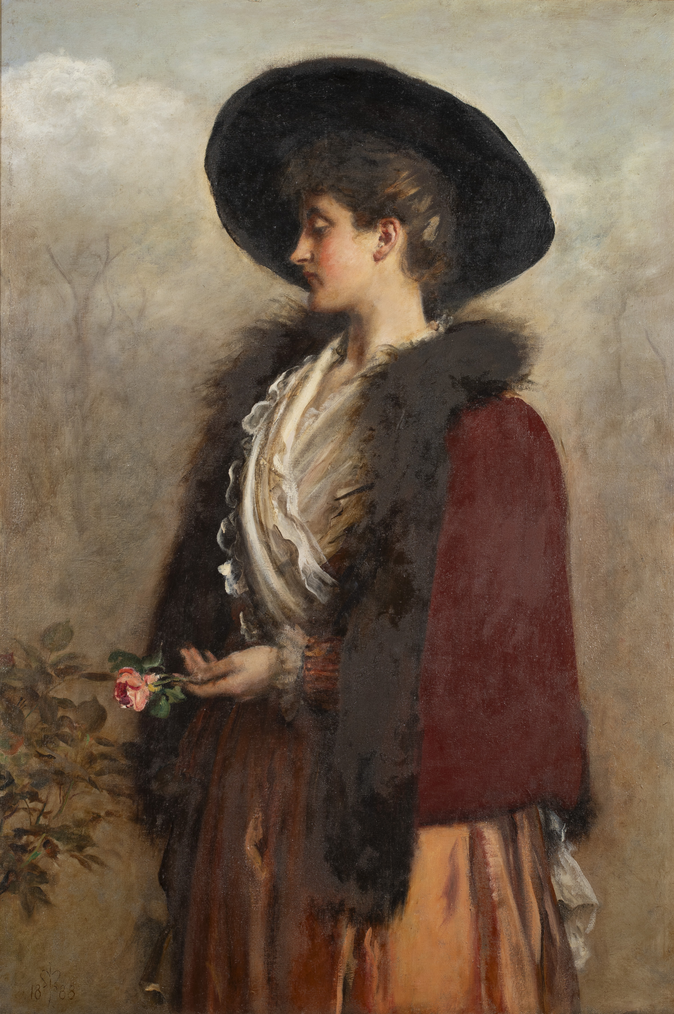 Culture Perth & Kinross - The Last Rose of Summer - Portrait of Mary Hunt Millais (1860-1944), 1888, by JE Millais, oil on canvas