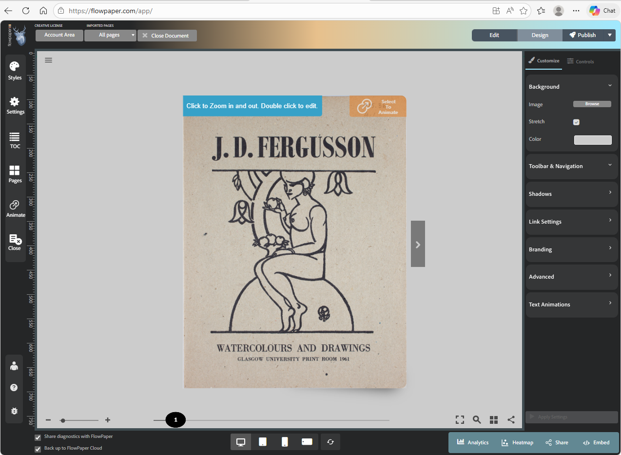 Culture Perth & Kinross - Processing an exhibition catalogue in Flowpaper
